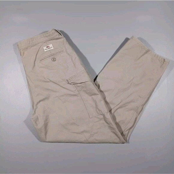 Polo‎ Jeans Co Pants Mens 38x32 Khaki Cargo Loose Fit Vintage - Picture 1 of 7